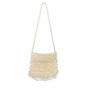 Walborg Vintage Ivory Beaded Evening Bag Faux Pearl Satin Shoulder Bag Hong Kong